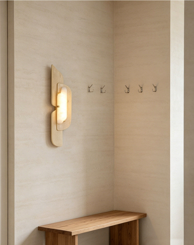 Alabaster Layered Wall Sconce
