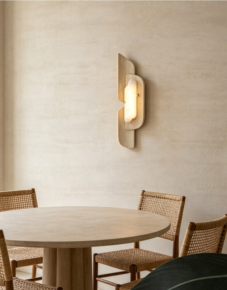Alabaster Layered Wall Sconce
