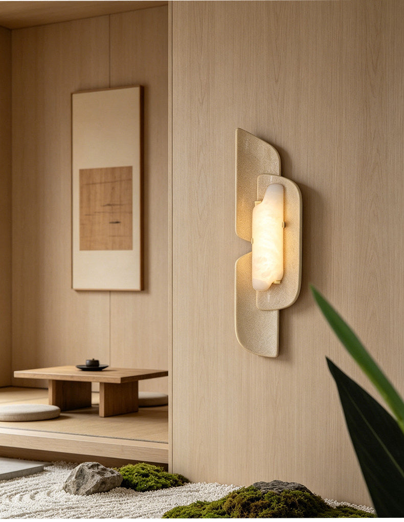 Alabaster Layered Wall Sconce