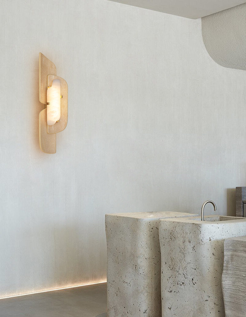Alabaster Layered Wall Sconce