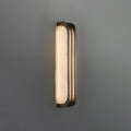 Illuminated Modern Metal Trim Wall Sconce Studio Shot on Grey Background