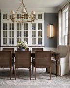 Modern Alabaster Long Wall Sconce in Formal Dining Room