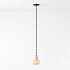 Modern Single Pendant Alabaster Light Studio Display