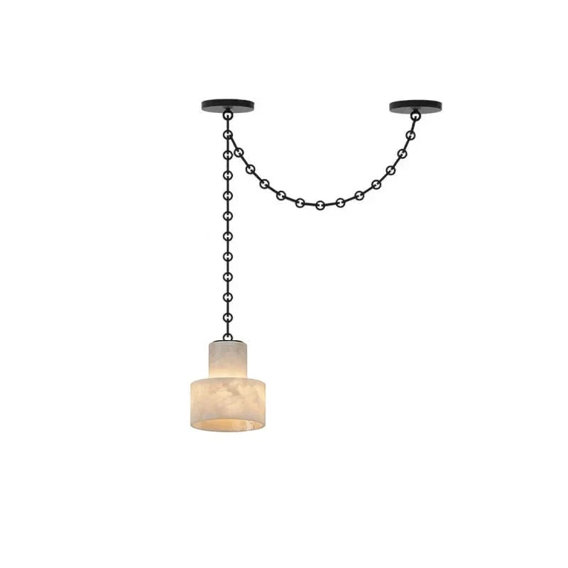 Modern Alabaster Pendant Light with Hook Suspension