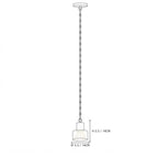 Modern Single Pendant Alabaster Light Line Art Dimension Diagram