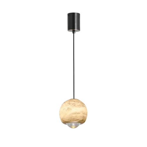 Alabaster Globe Pendant Light Studio Product Shot