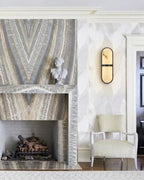 Modern Alabaster Wall Sconce in Grand Living Room Interior