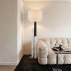 Modern Drum Shade Floor Lamp in Elegant Living Space   