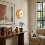 Alabaster Platter Sconce