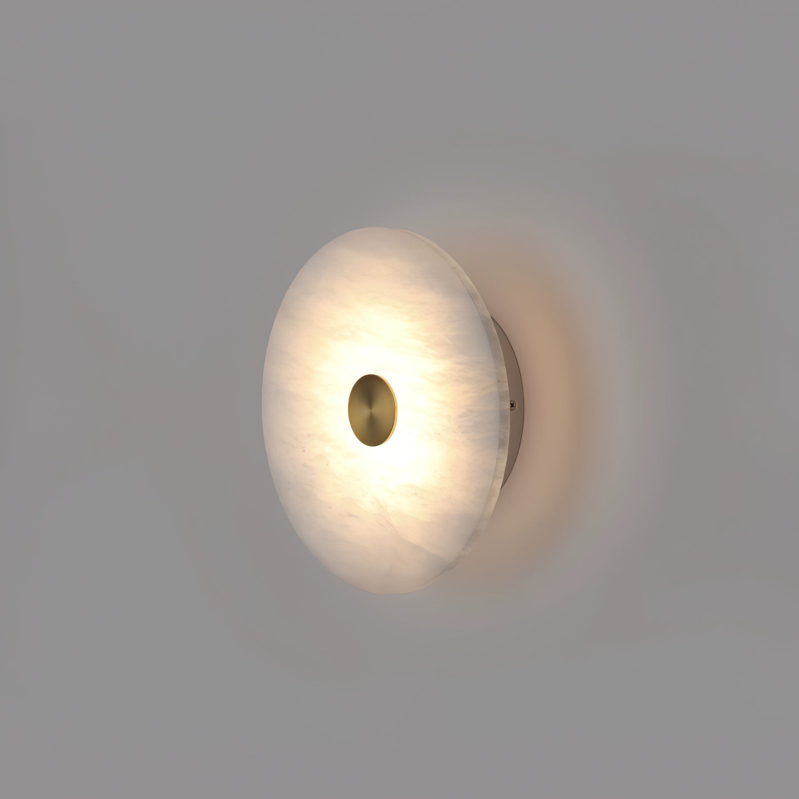 Alabaster Platter Sconce