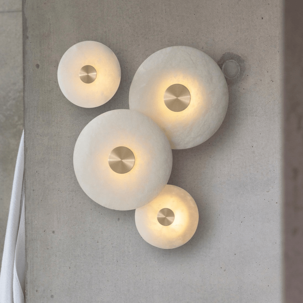 Alabaster Platter Sconce