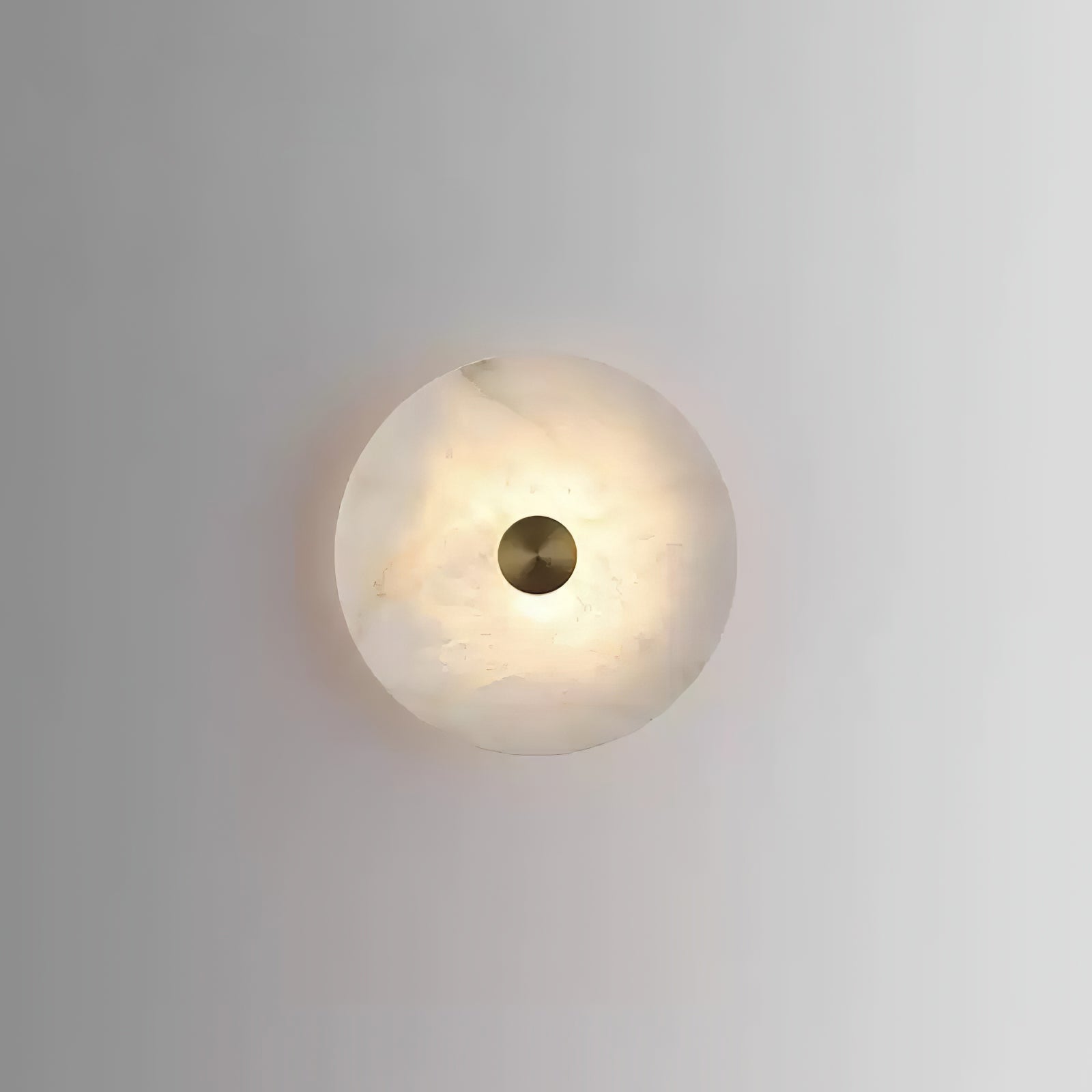 Alabaster Platter Sconce