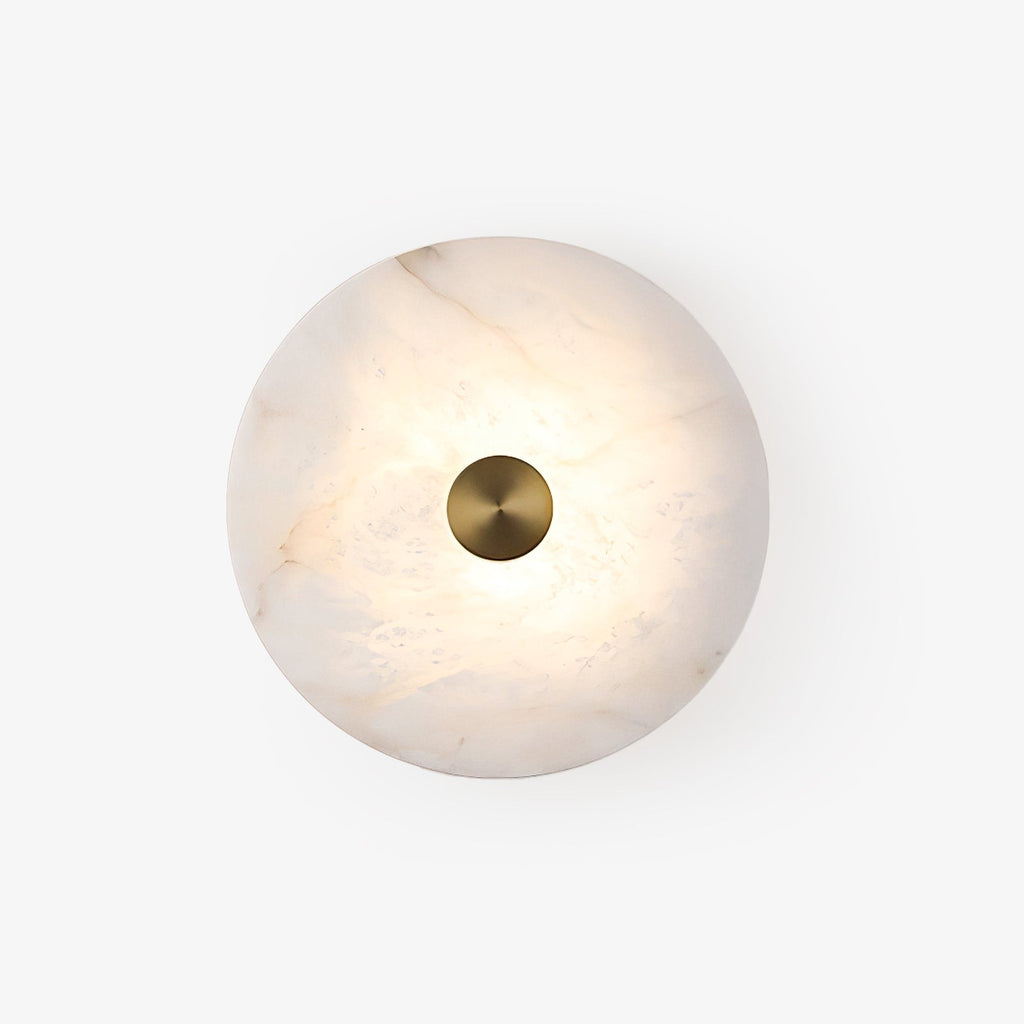 Alabaster Platter Sconce