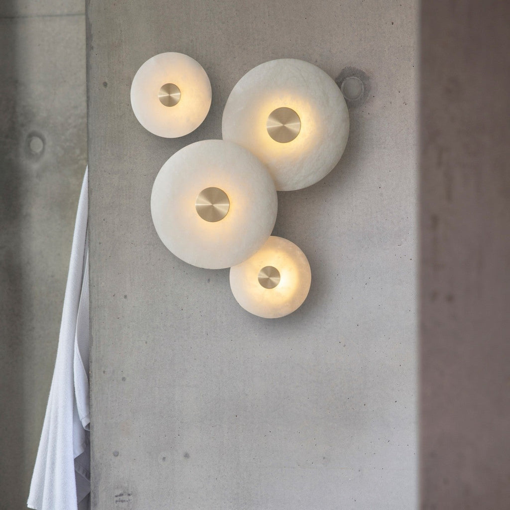 Alabaster Platter Sconce