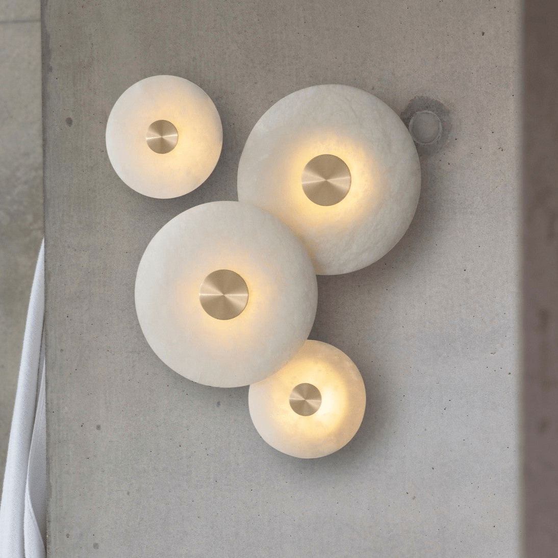 Alabaster Platter Sconce