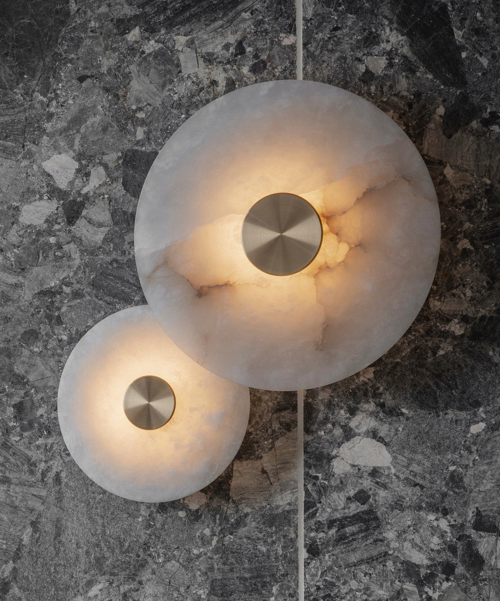 Alabaster Platter Sconce