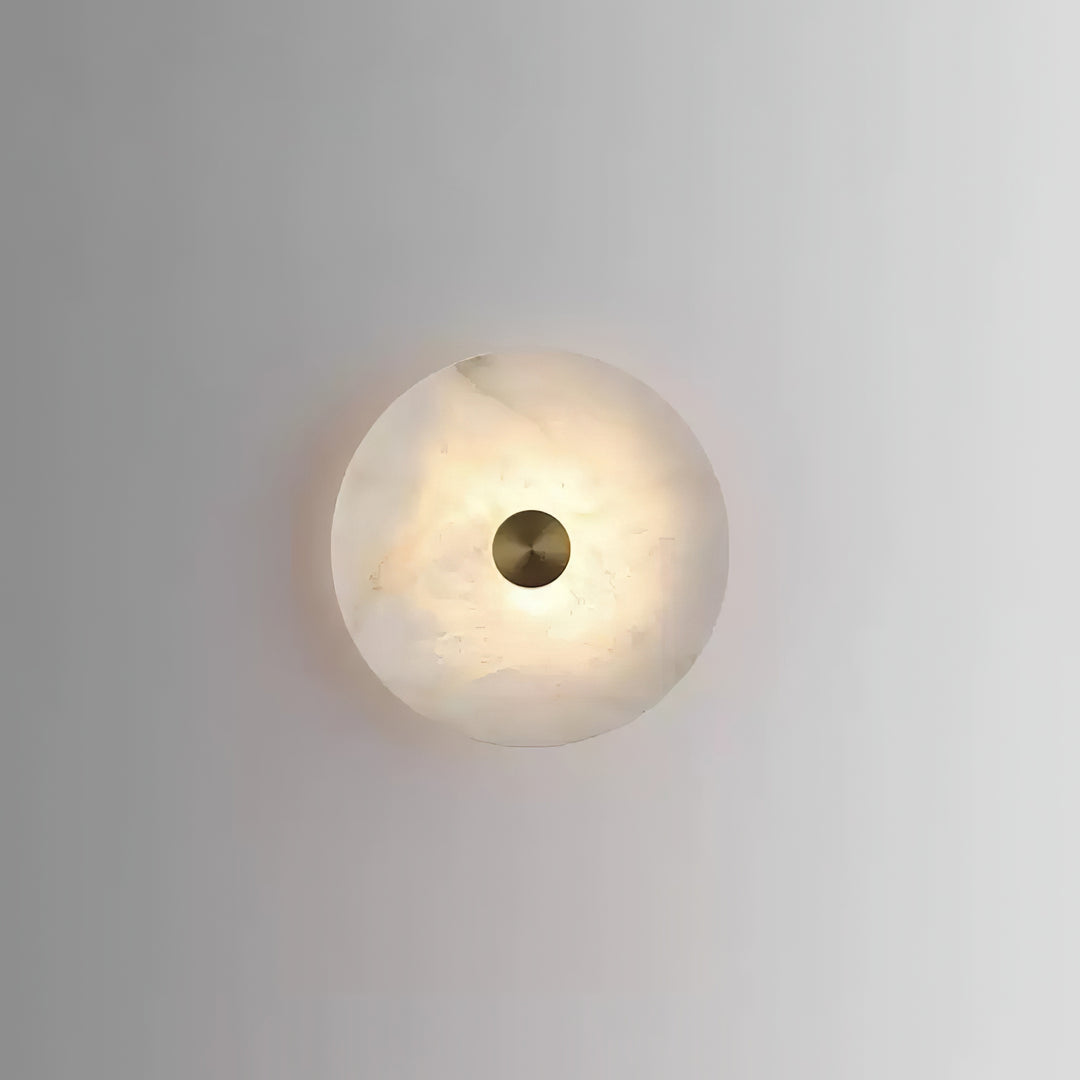 Alabaster Platter Sconce