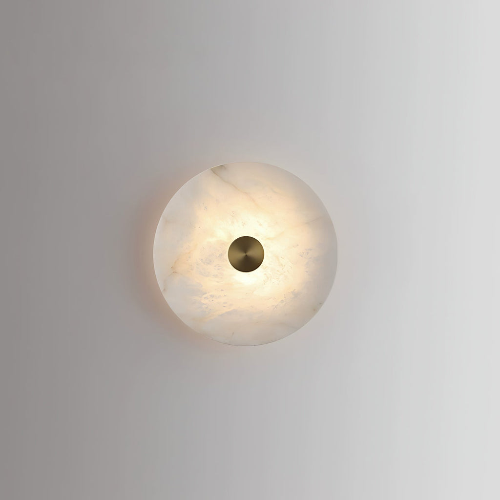 Alabaster Platter Sconce