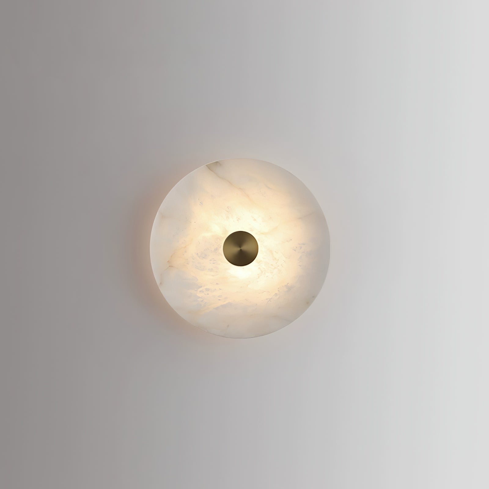 Alabaster Platter Sconce