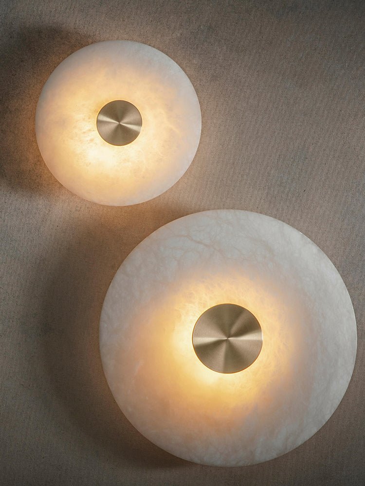 Alabaster Platter Sconce