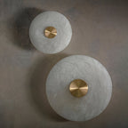 Alabaster Platter Sconce