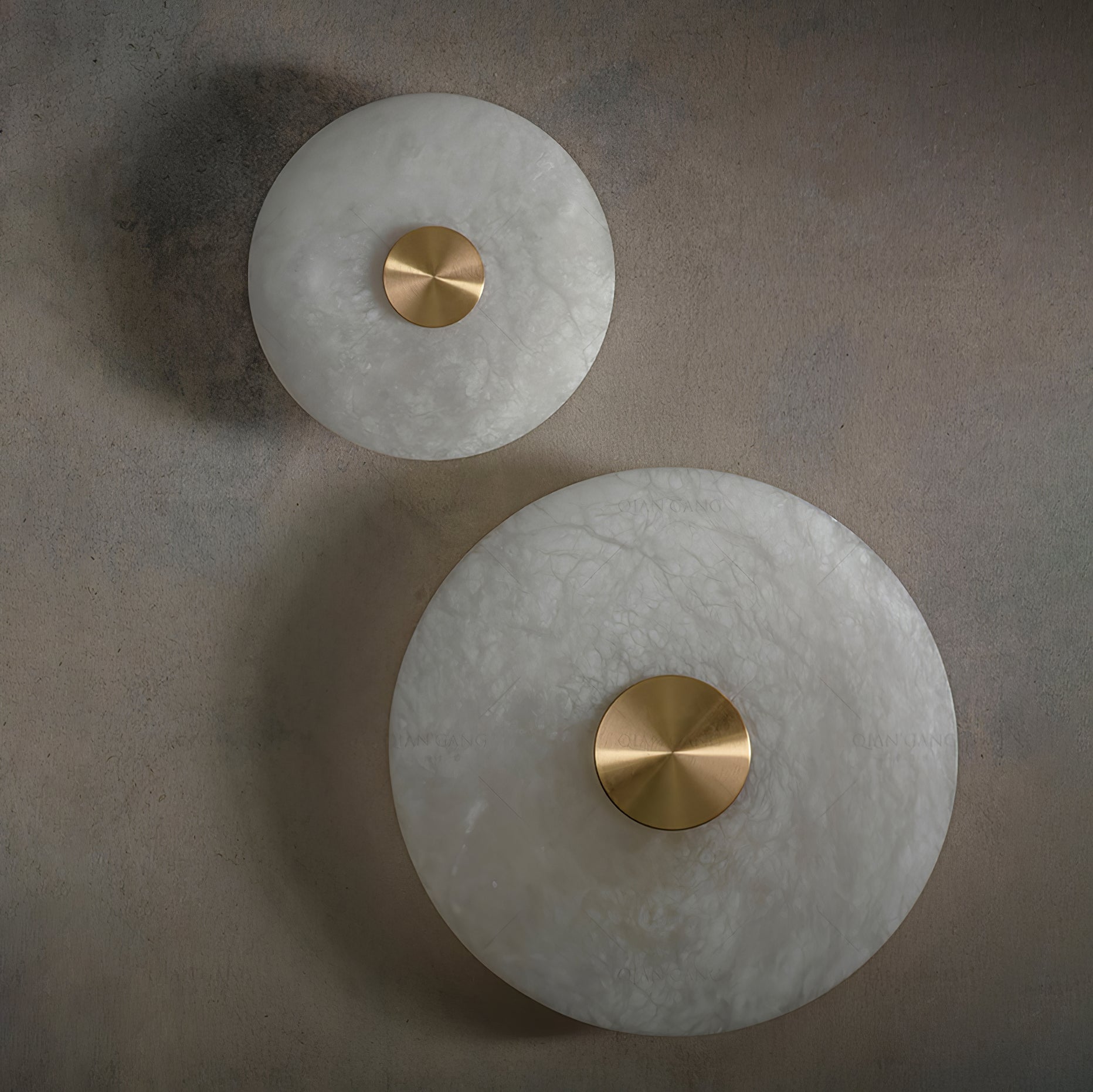 Alabaster Platter Sconce