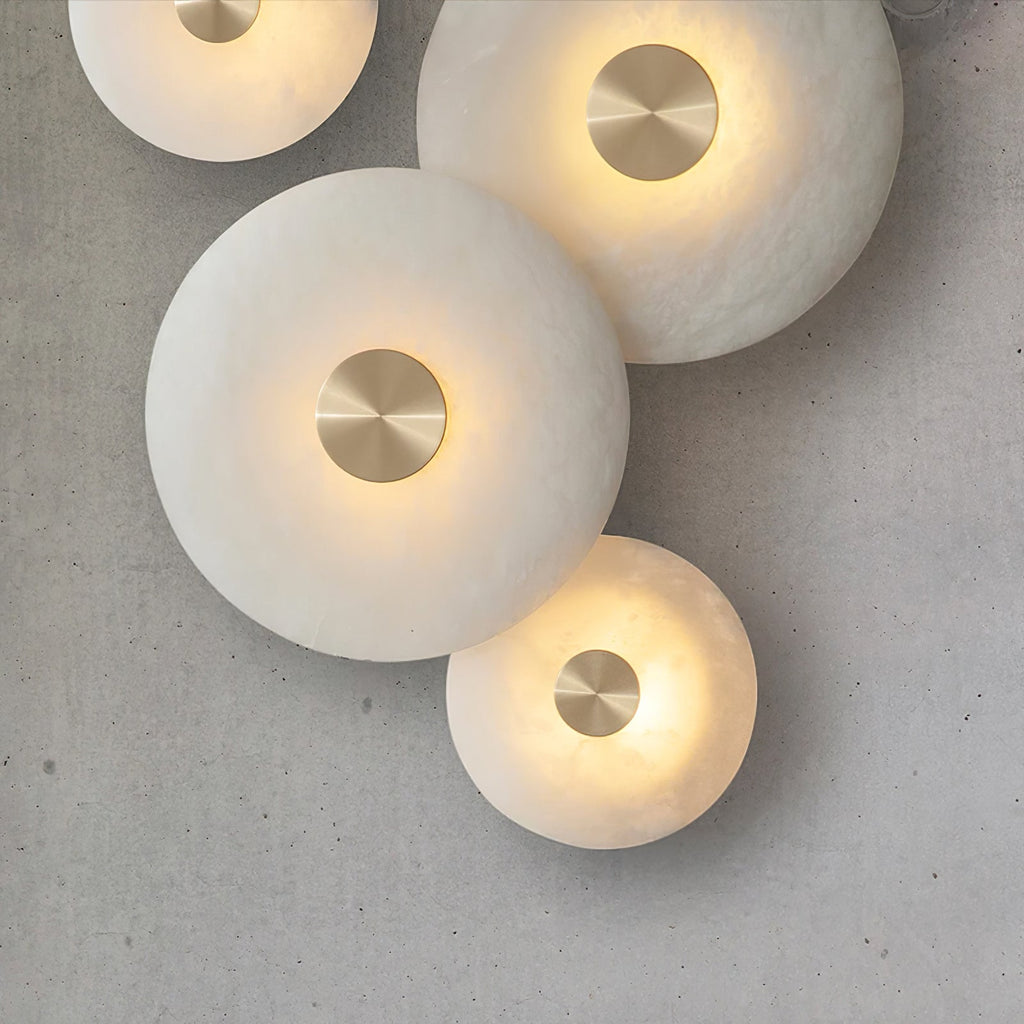 Alabaster Platter Sconce