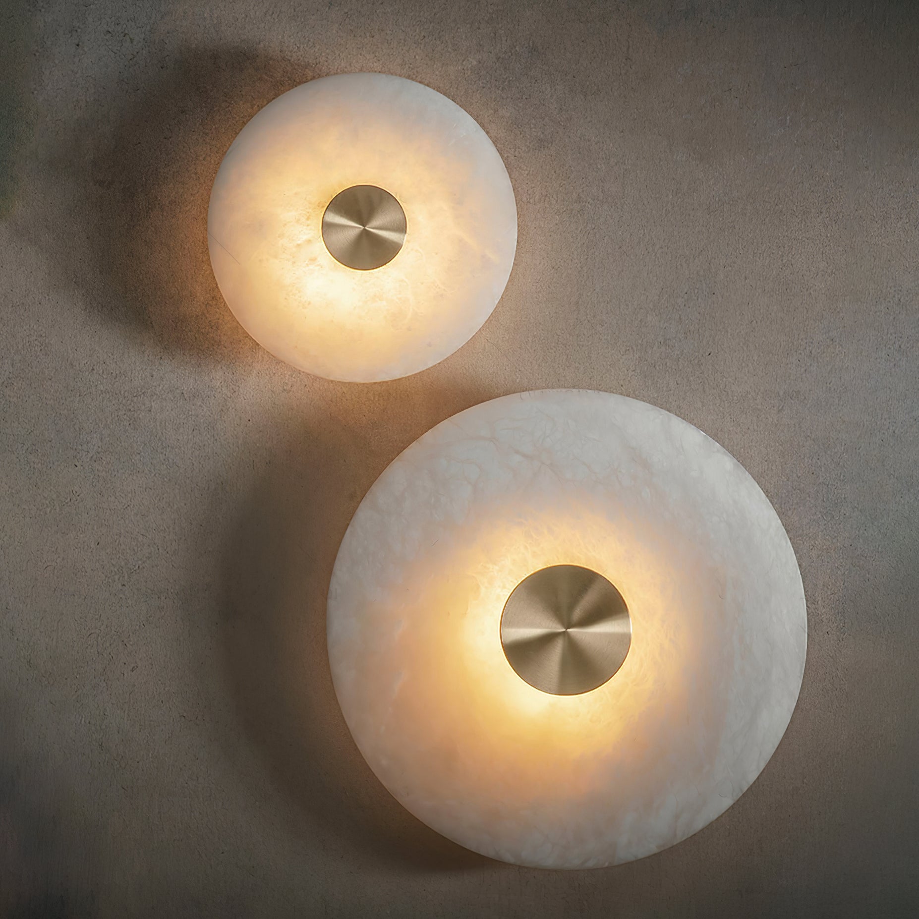 Alabaster Platter Sconce