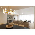 Modern Brass Ring Chandelier in Elegant Open Concept Space