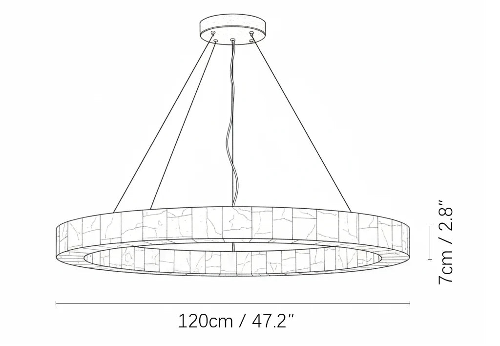 Alabaster Rivage Round Chandelier