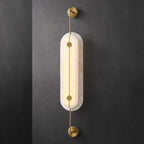 Alabaster Solvane Slender Oval Wall Sconce