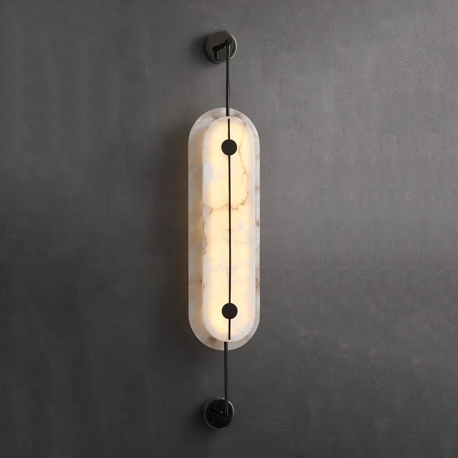 Alabaster Solvane Slender Oval Wall Sconce