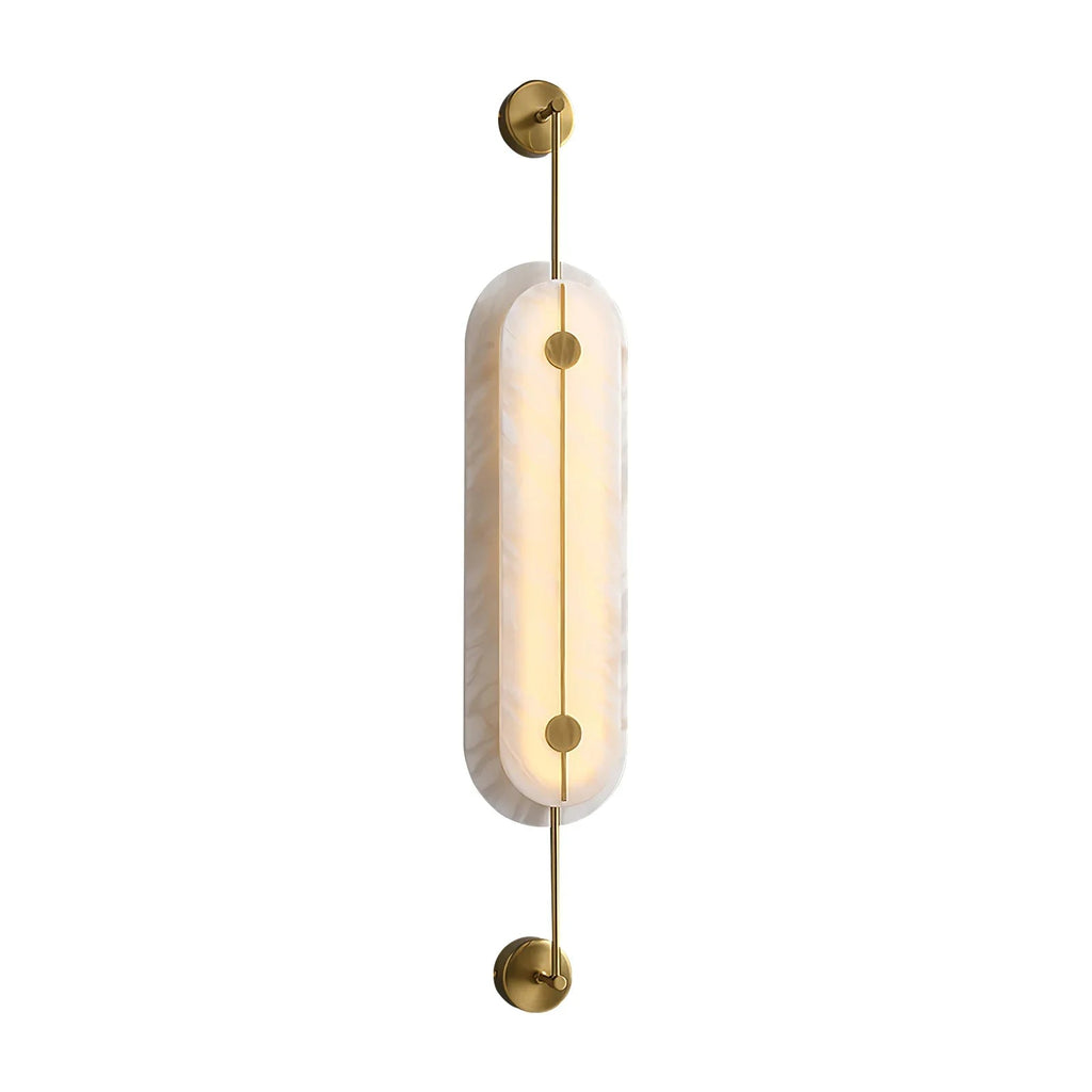 Alabaster Solvane Slender Oval Wall Sconce