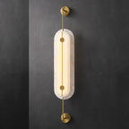 Alabaster Solvane Slender Oval Wall Sconce