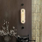 Alabaster Solvane Slender Oval Wall Sconce