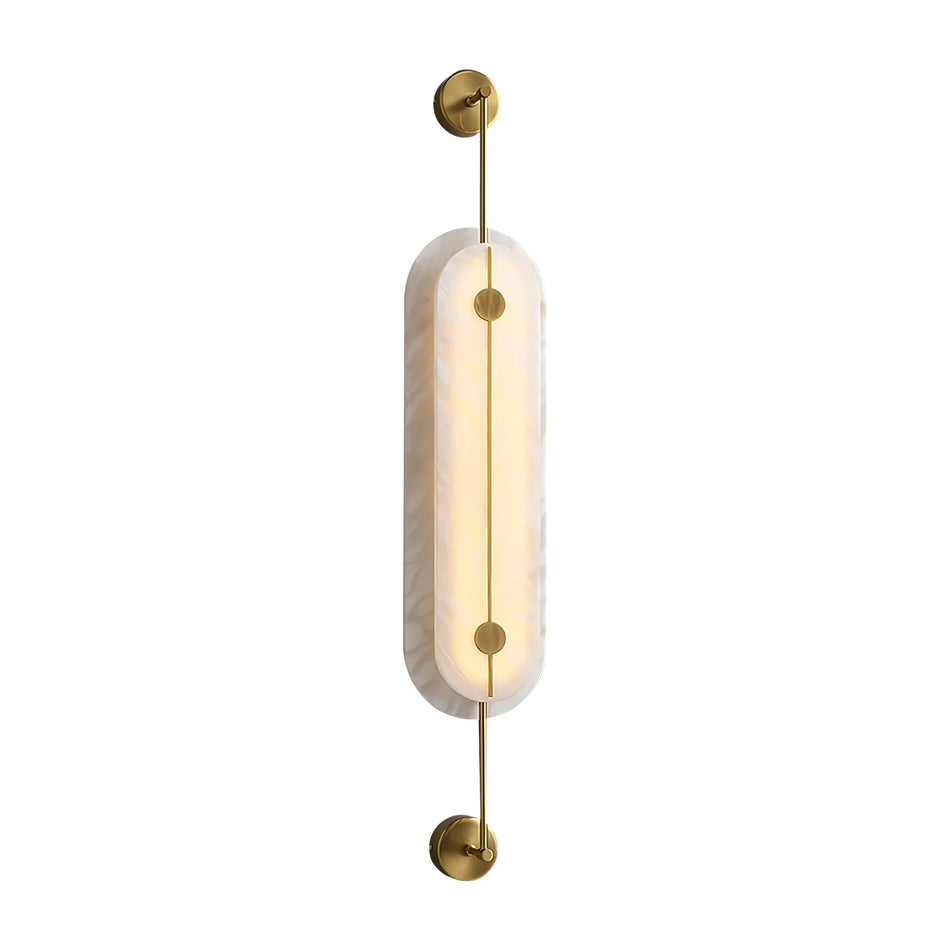 Alabaster Solvane Slender Oval Wall Sconce
