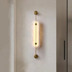 Alabaster Solvane Slender Oval Wall Sconce