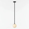 Modern Single Pendant Alabaster Globe Light Studio Display