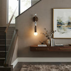 Modern Beaded Marble Wall Sconce in Grand Staircase Foyer   