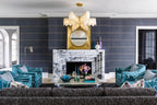 Modern Multi-Tier Chandelier in Sophisticated Living Area