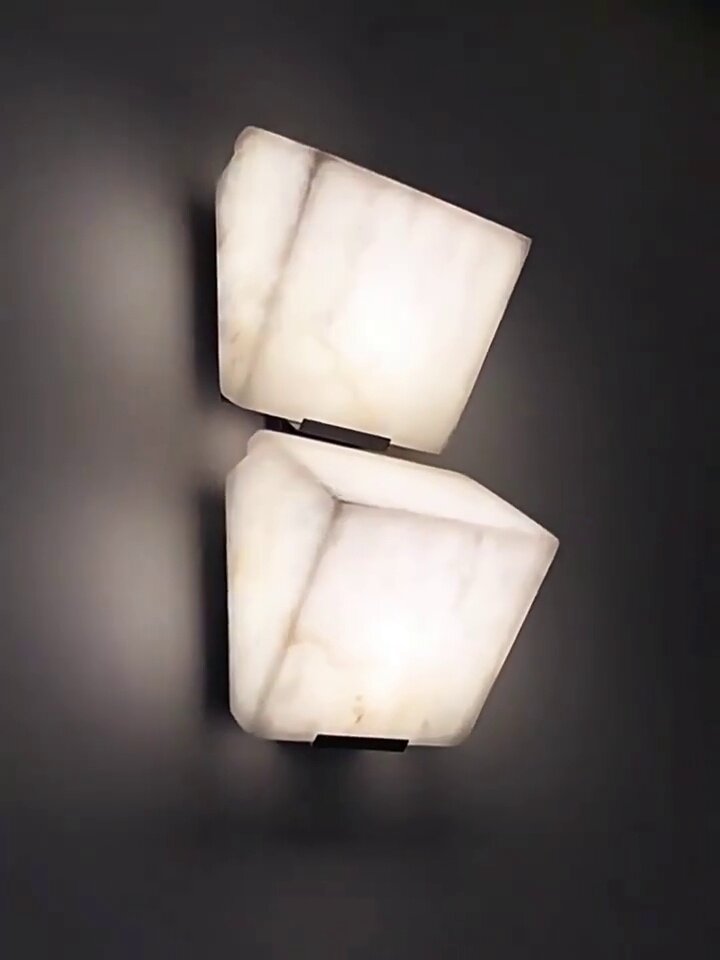 Alabaster Tiered Wall Sconce