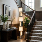 Modern Interlocking Block Floor Lamp in Designer Hallway Setting   