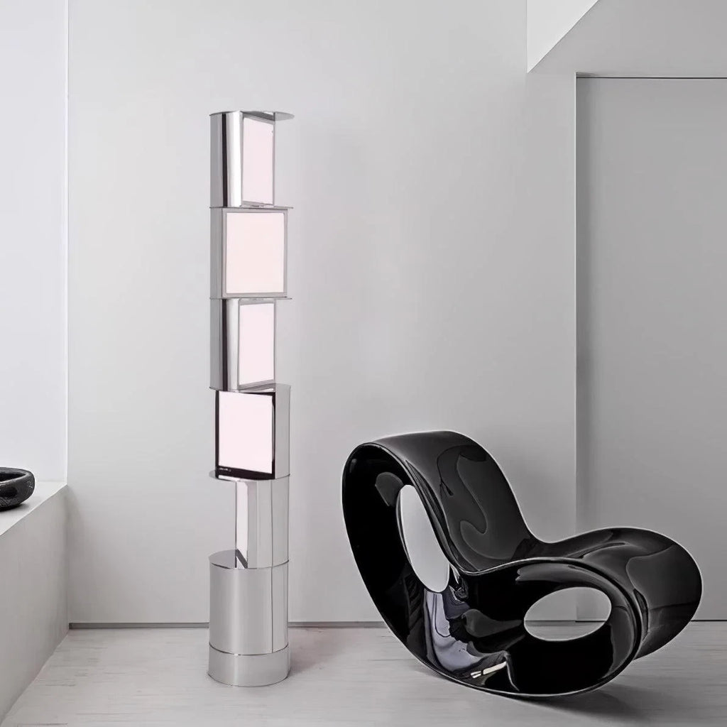 Modern Interlocking Block Floor Lamp in Minimalist Interior Decor   