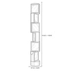 Modern Interlocking Square Block Floor Lamp Line Art Dimension Diagram   