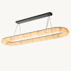 Modern Alabaster Pendant Light Side View Studio Display
