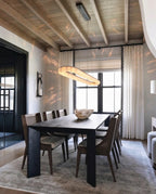 Modern Alabaster Pendant Light in Sophisticated Dining Area   