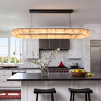 Modern Alabaster Pendant Light in Luxury Kitchen Design 