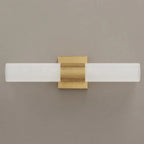Illuminated Modern Alabaster Cylinder Wall Sconce Horizontal Studio Display