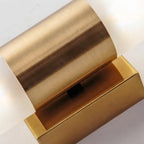 Close Up View of Center Brass Square Band and Backplate Connection Details