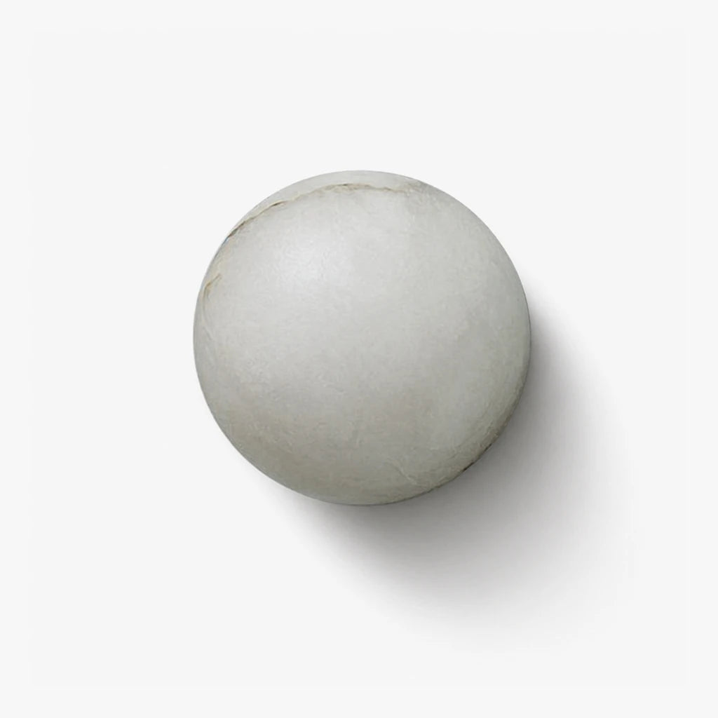 Modern Minimalist Natural Marble Globe Art Wall Sconce with Wall Mount on Pure White Background